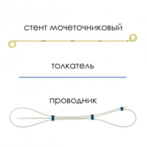 Мочеточниковый стент c покрытием Urotech Yellow Star